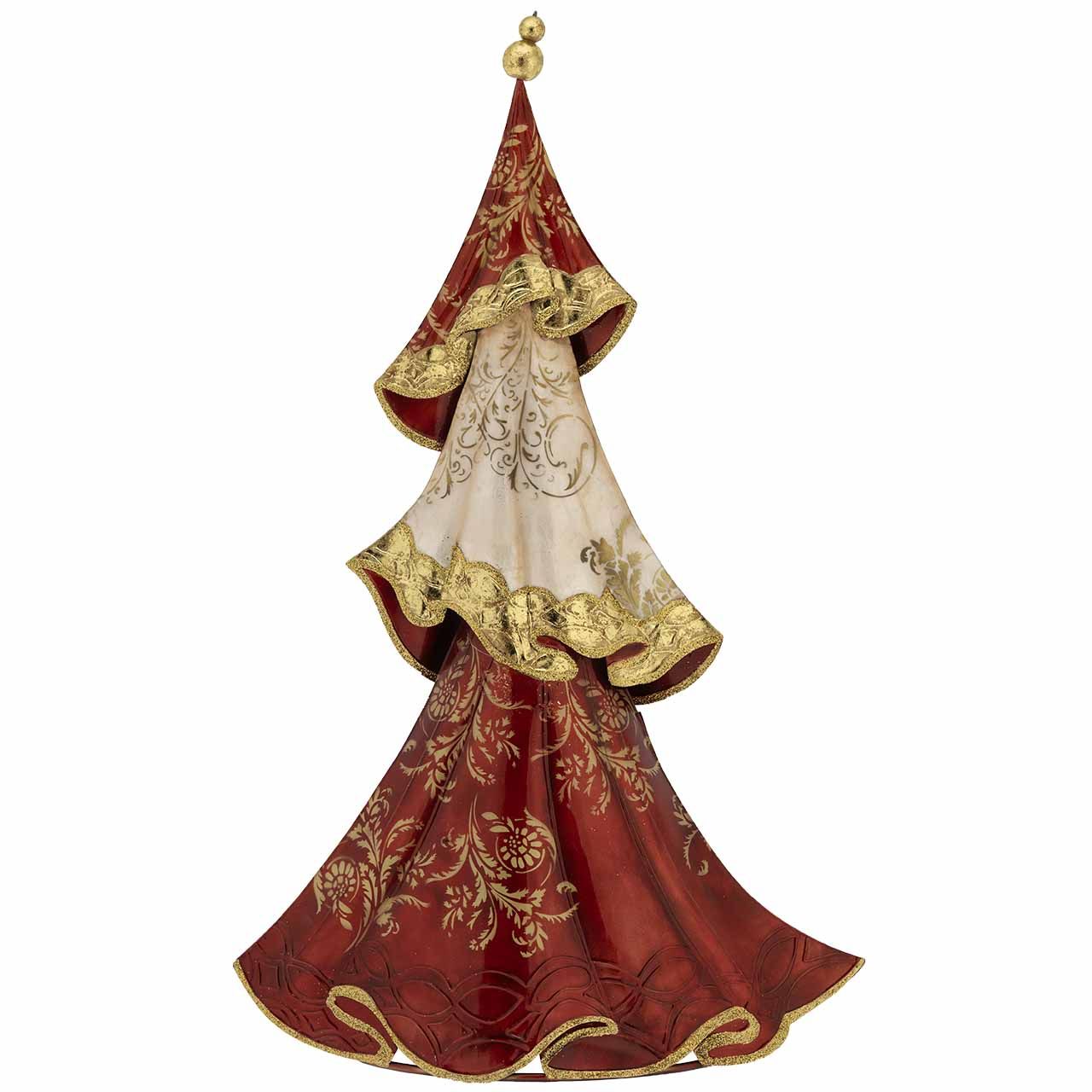 ALBERO NATALIZIO IN METALLO SMALTATO E MADREPERLA CAPIZ H. 61